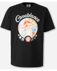 CASABLANCA - Mushroom Emblem T-Shirt - Lyst