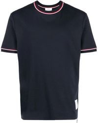 Thom Browne - Rwb Motif Cotton T-shirt - Lyst