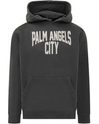 Palm Angels - Sweatshirt With Pa City Print - Lyst