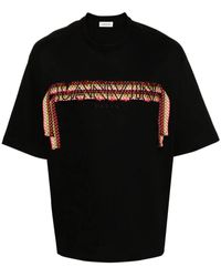 Lanvin - Curb Lace-detailed Cotton T-shirt - Lyst