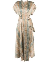 Pierre Louis Mascia - Printed Silk Long Dress - Lyst