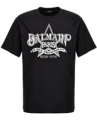 Balmain - ' Star' T-Shirt - Lyst