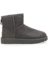 UGG - 'Classic Mini' Ankle Boots With Logo Patch On The Rear - Lyst
