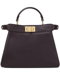 Fendi - Small Peekaboo Iseeu Leather With Cavallino Lining Bags - Lyst