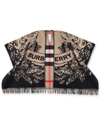 Burberry - Reversible Check Wool Cape - Lyst