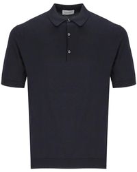 John Smedley - T-shirts And Polos Blue - Lyst