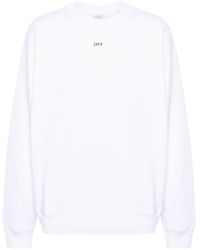 Off-White c/o Virgil Abloh - Embroidered-logo Cotton Sweatshirt - Lyst