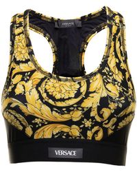 Versace - Baroque Printed Technical Fabric Top Woman - Lyst