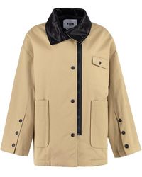 MSGM - Padded Jacket With Zip And Snaps - Lyst