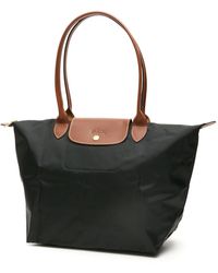 Longchamp Large Le Pliage Shopping Bag - Black