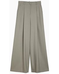 FEDERICA TOSI - Sage Wool-blend Wide Trousers - Lyst