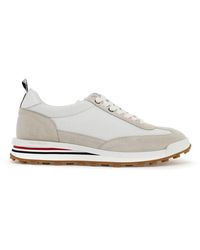 Thom Browne - Mesh And Suede Leather Sneakers - Lyst