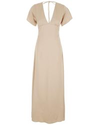 Plain - Long Dress With Bow - Lyst