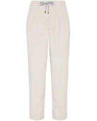 Brunello Cucinelli - Corduroy Cotton Trousers - Lyst