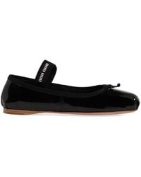 Miu Miu - Leather Ballet Flats - Lyst