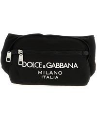 Dolce & Gabbana - Logo Fanny Pack Crossbody Bags Black - Lyst