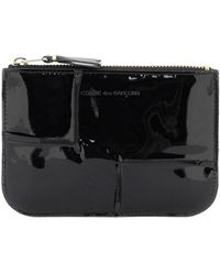 Comme des Garçons - Comme Des Garcons Wallet Zip Around Patent Leather Wallet With Zipper - Lyst