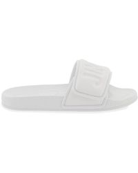 Jimmy Choo - Fitz Slides With Lycra Logoed Bang - Lyst