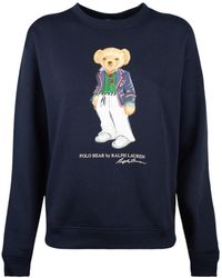 Ralph Lauren - Sweatshirt Polo Bear Navy Blue Cruise - Lyst