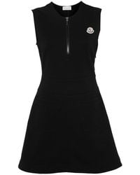 Moncler - Logo-patch Jersey Mini Dress - Lyst
