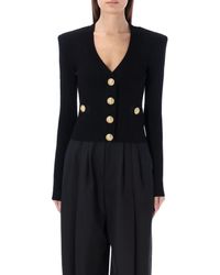 Balmain - Exquisite Button Knit Cardigan For By - Lyst