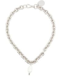 Simone Rocha - Chain Necklace With Pearl & Crystal Pendant Accessories - Lyst