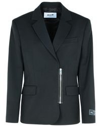 MSGM - Jacket With Zip - Lyst