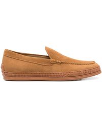 Tod's - Suede Leather Slip On - Lyst