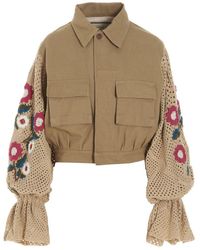 TU LIZE - Tu Lizé Crochet Sleeves Jacket - Lyst