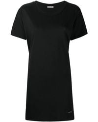 ladies longline black t shirt
