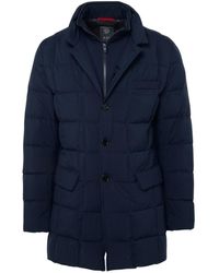 Fay - Blue Polyester Down Coat - Lyst