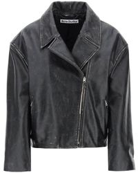 Acne Studios - "vintage Leather Jacket With Distressed Effect - Lyst