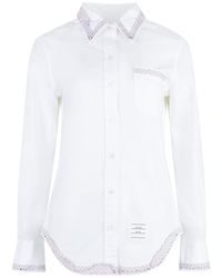 Thom Browne - Button-down Collar Cotton Shirt - Lyst