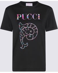 Emilio Pucci - Black Cotton T-shirt - Lyst