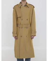 Burberry - Gabardine Long Trench Coat - Lyst