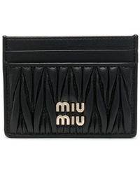 Miu Miu - Matelassé Nappa Leather Card Case Accessories - Lyst