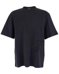 Jacquemus - 'Le T-Shirt Club' T-Shirt With Logo J On The Front - Lyst
