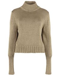 BOSS - Lurex Knit Sweater - Lyst
