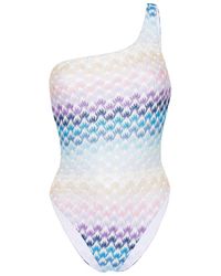 Missoni - One-Shoulder One-Piece Swimsuit - Lyst