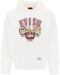 Evisu - Hoodie With Embroidery And Print - Lyst