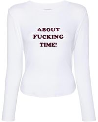 Stella McCartney - About F*Time Long Sleeves T-Shirt - Lyst