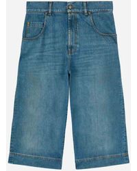Palm Angels - G-Curved Denim Bermuda Shorts - Lyst
