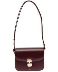 A.P.C. - Mahogany Shoulder Bag With Color Engraved Logo - Lyst