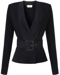 Elisabetta Franchi - Knitted Belted Jacket Clothing - Lyst