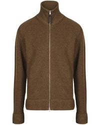 Maison Margiela - Ribbed-Knit Zip-Up Sweater - Lyst