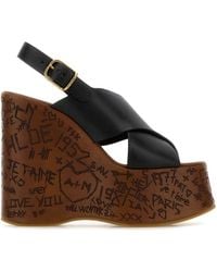 Chloé - Maxime Wedge Sandals Shoes - Lyst