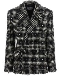 GIUSEPPE DI MORABITO - Tweed And Rhinestone Blazer - Lyst