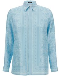 Versace - Barocco Print Silk Shirt - Lyst