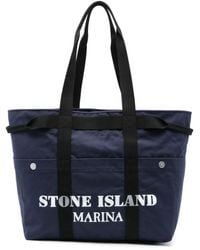 Stone Island - Marina Cotton Tote Bag - Lyst