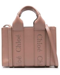 Chloé - Woody Leather Mini Tote - Lyst